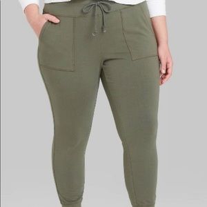 Wild Fable Olive Green Women's High-Waisted Pocket Leggings - Size 1X